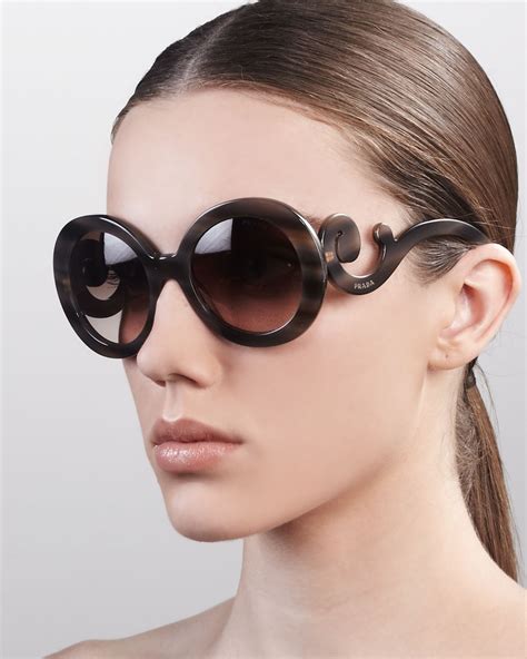 prada oversized baroque sunglasses|Women's Sunglasses .